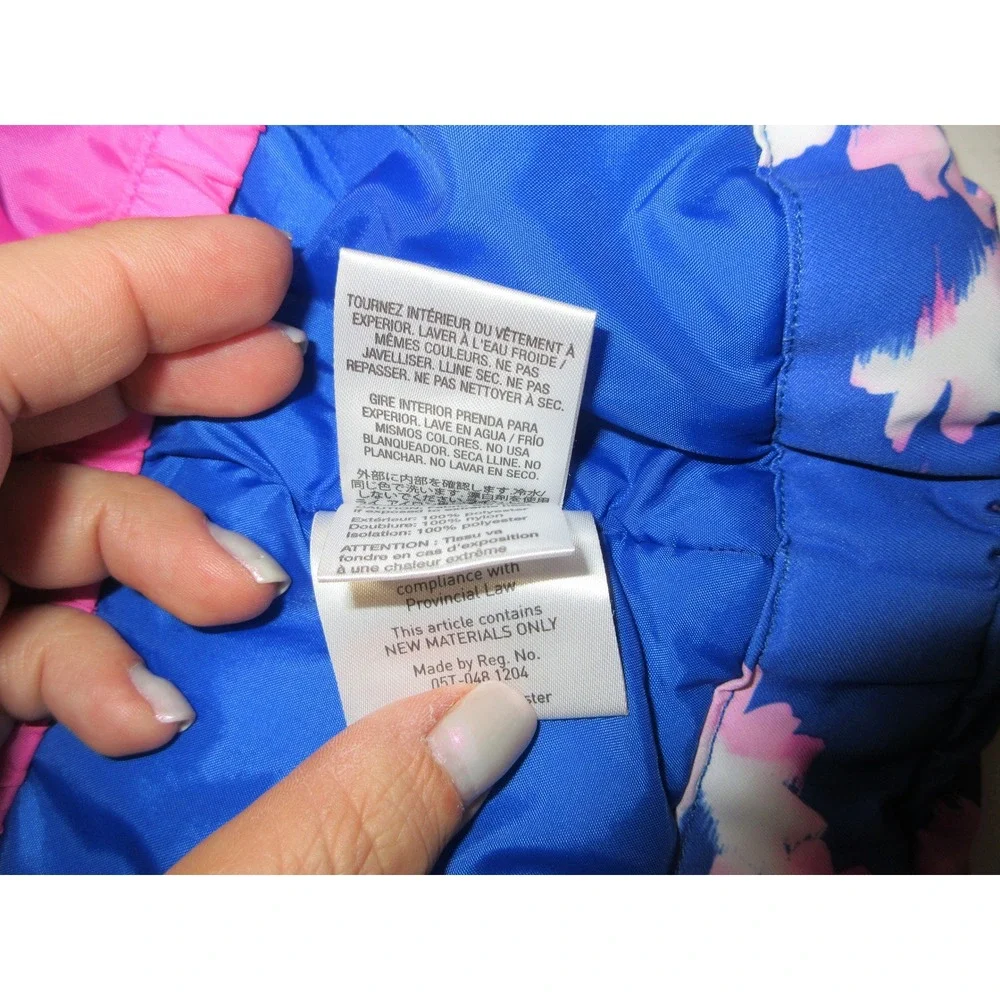 Obermeyer Jacket Girls Size 8 Floral Hooded Insulated Winter Puffer Snow Ski
